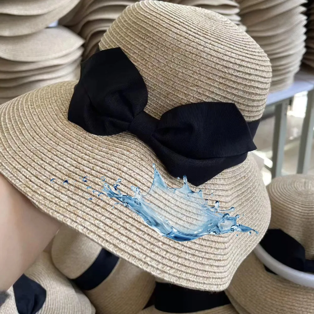 Women summer travel sun shade foldable uv 50 washable paper sombreros de paja playeros factory bucket fisherman straw hat