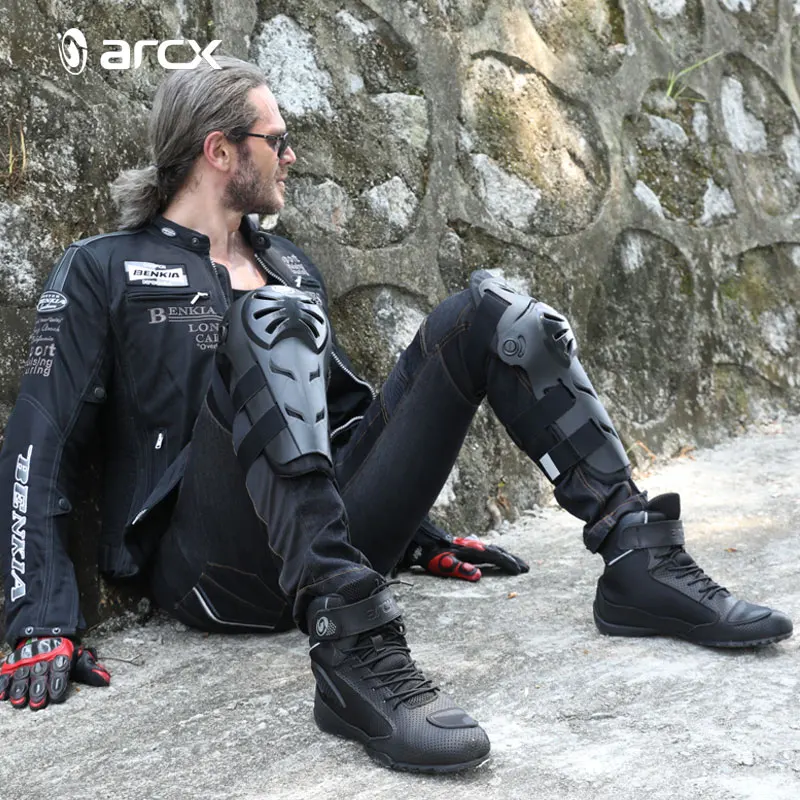  Arcx дышащие кожаные мотоциклетные ботинки для горячей погоды уличные спортивные
