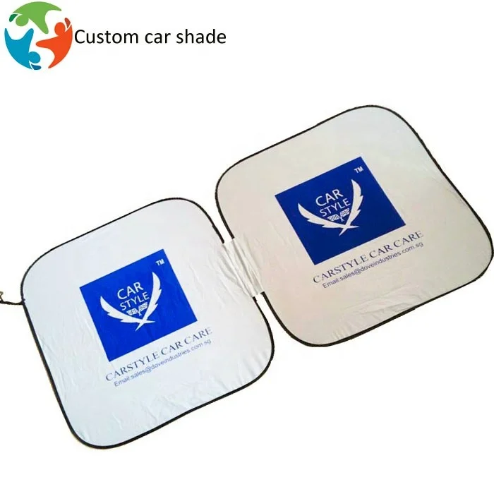 Silver polyester car window sunshade 142*67CM universal size auto car sunshade