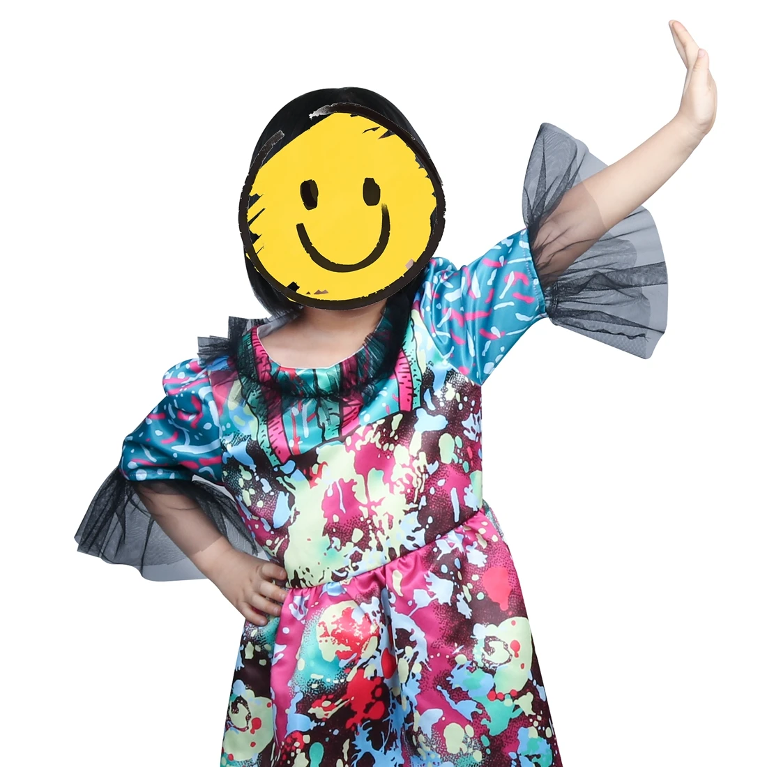 Summer kids children floral fancy dressup Halloween Christmas party costume 3-8 years girls