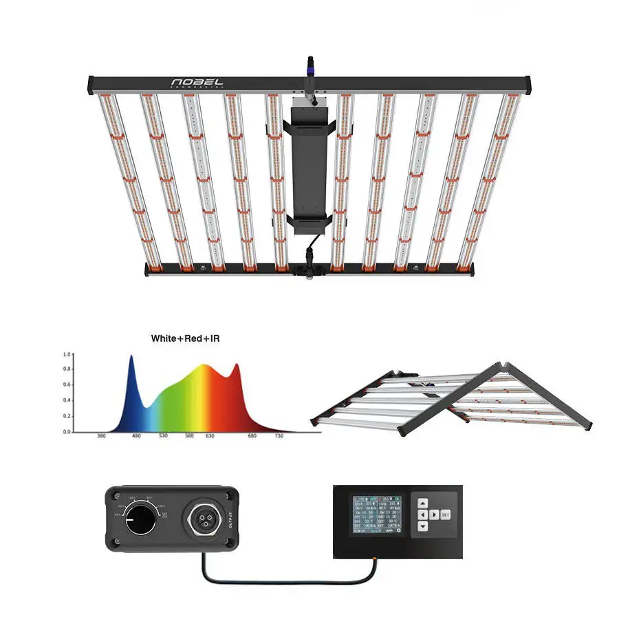 2024 Hydroponic 800w Led Grow Light with lm 281b lm301h Full Spectrum Hydroponic Lamp Led Grow Light Bar