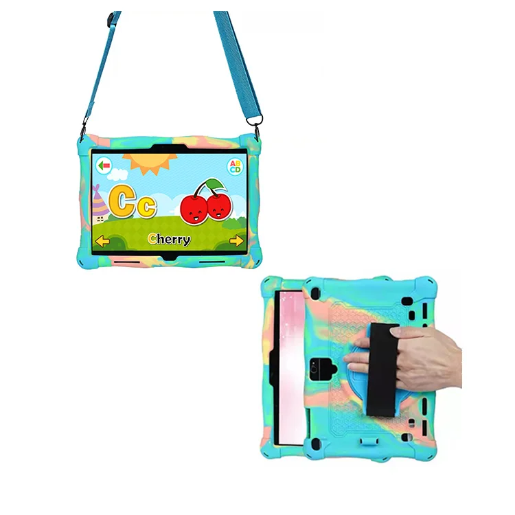 WIFI Kids Tablet OS Android 10 with High Resolution 1280*800 for Kids Learning and Playing Games Two in One Tablet