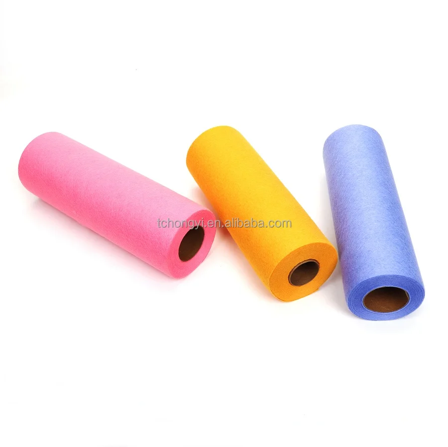 Super Hygroscopic Polyester Viscose Needled Non-Woven Felt Rolls for Cleaning Wet Rags in the Kitchen