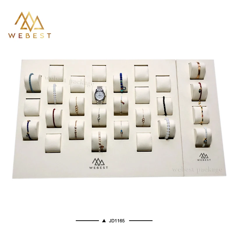 Webest большой лоток для ювелирных изделий Бархатная подушка часов органайзер демонстрационный