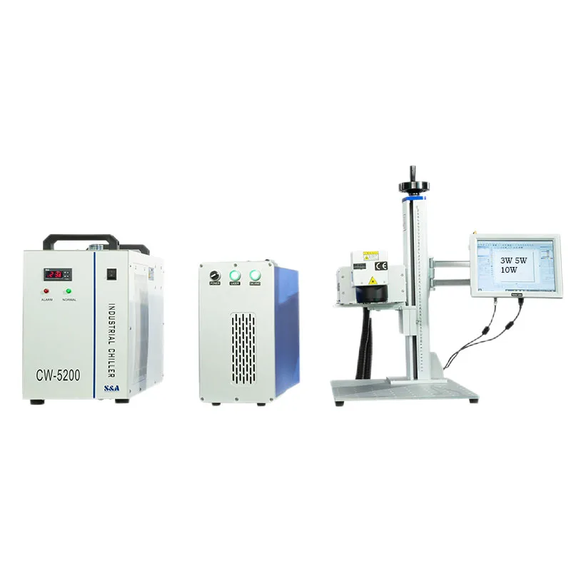 Portable Split 3w 5w 10w Engraver Rotary Fiber Laser Engraving Marking Machine For keyboard and glass bottle