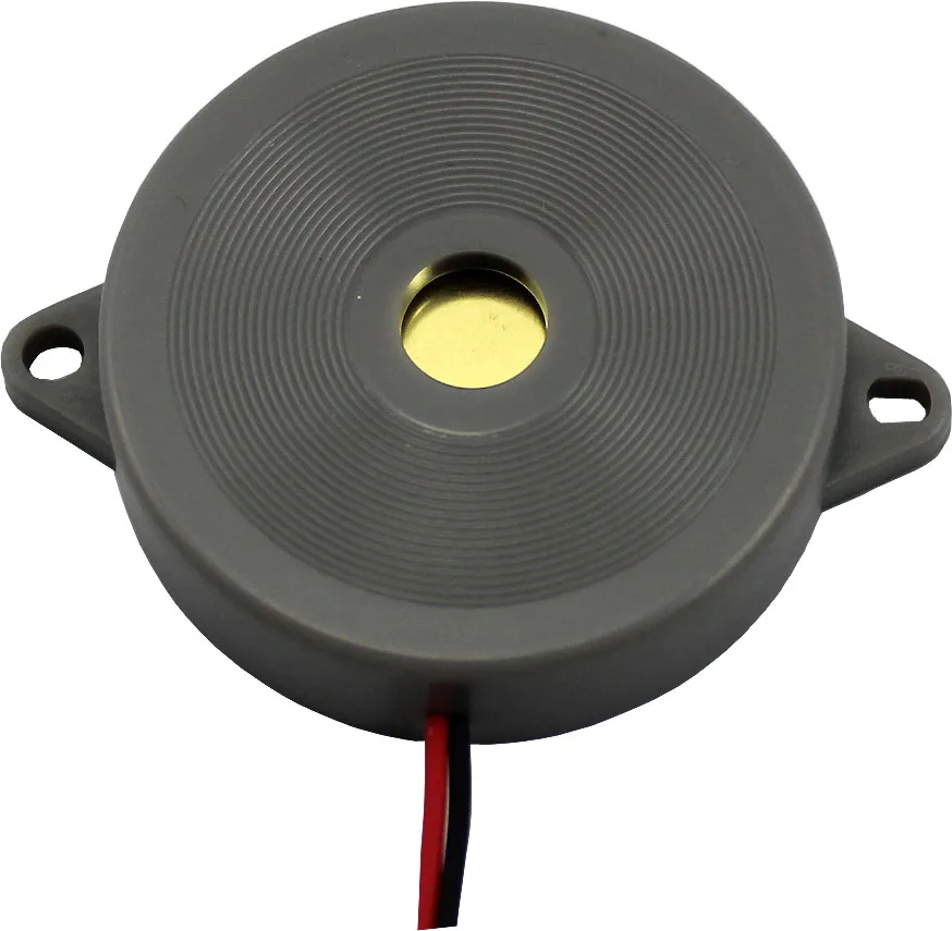 AUDIOWELL D34.5*8.5mm 1600Hz 85db Piezoelectric Passive Lead Wire Buzzer for Automotive Electronics