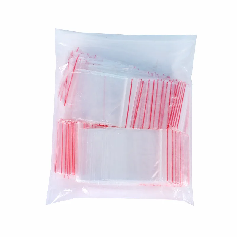 Wholesale Transparent Zip lock Bags PE Plastic Bag For Snack Food Packaging