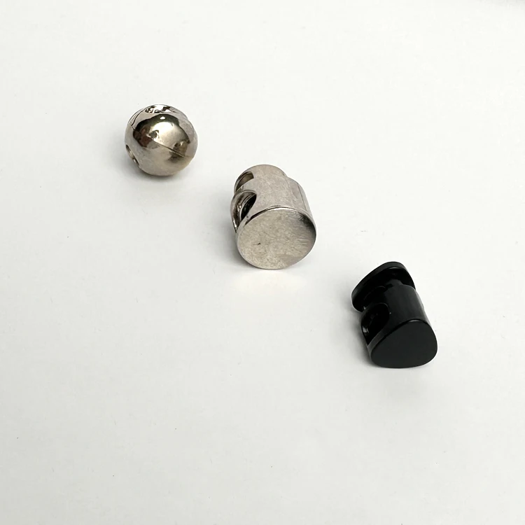 Factory Wholesale high quality cord lock toggle  Metal single hole custom cord lock for garment