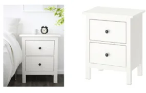 Cheap Price Table Wooden Bedroom Furniture Nightstand Bedside Table with 2 Drawers