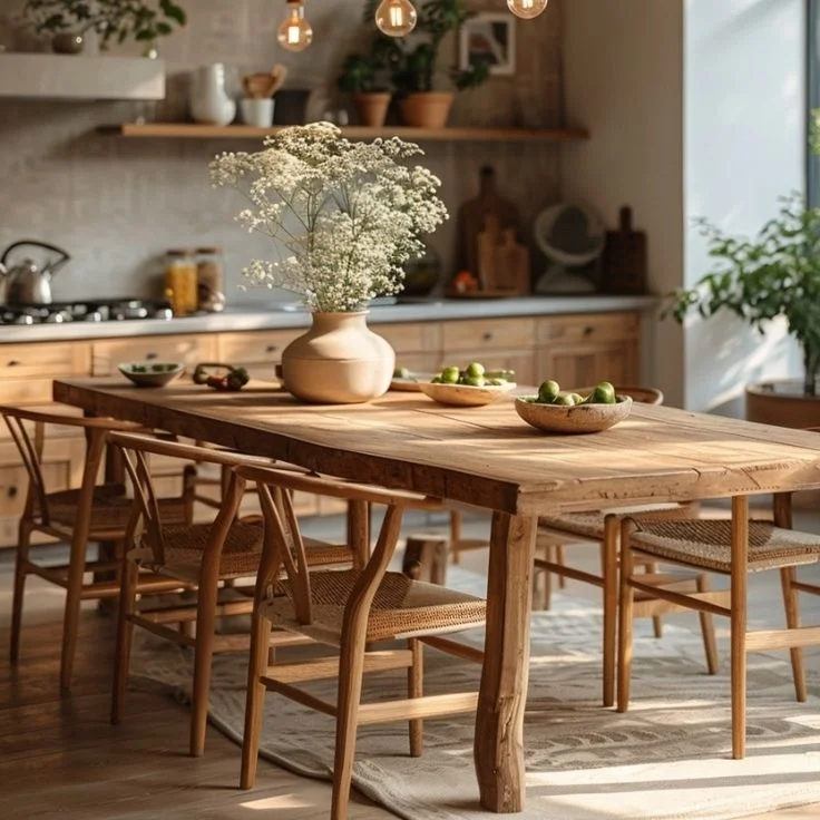 MOREDESIGN Modern Factory Price Kitchen Furniture Live Edge Slab Solid Walnut Wood Wooden Restaurant Dining Table