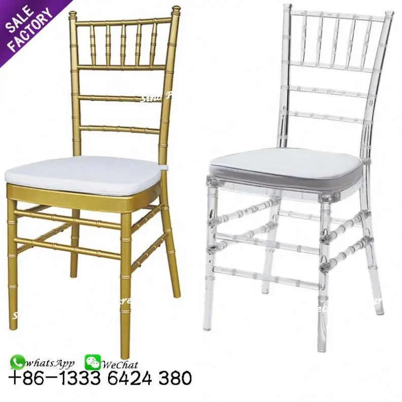
Buy wholesale gold metal acrylic resin tiffany weddings event chiavari chairs for rental  (60691997038)