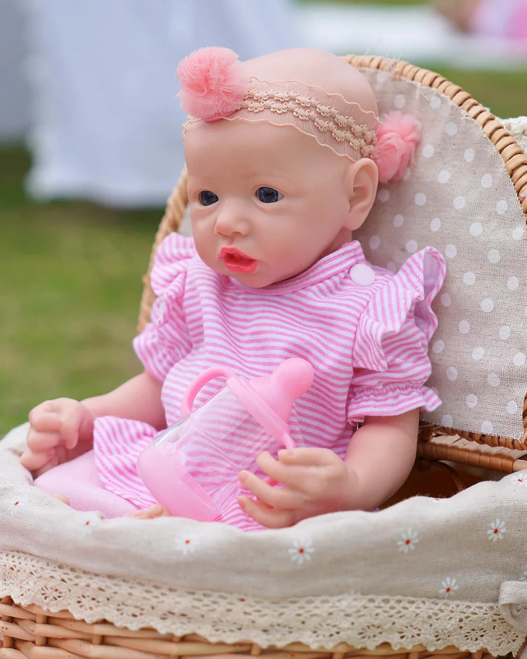 Неокрашенные силиконовые куклы для новорожденных 16 дюймов