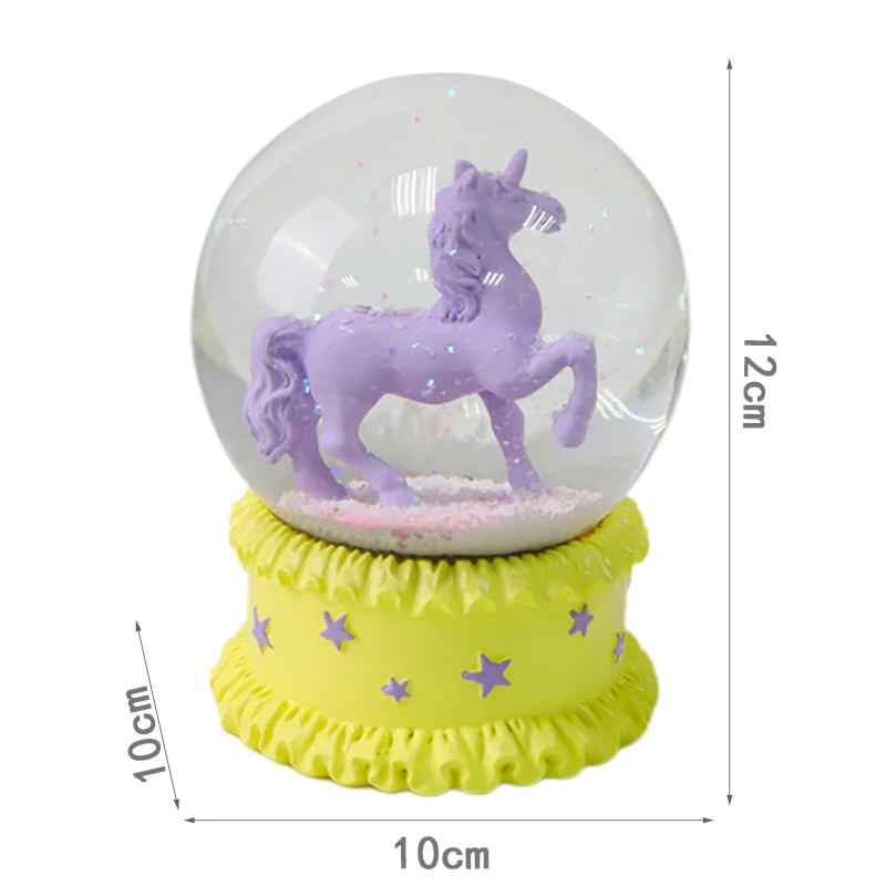 Redeco Customizable Snow Globe Glass Diy Snow Globe Ornament Resin Crafts For Gifts Home Decorations