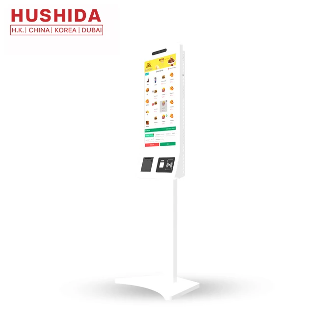 Hushida 32 дюймов Высокое разрешение android системы multi сенсорный экран самозаказ киоск для кофе магазин