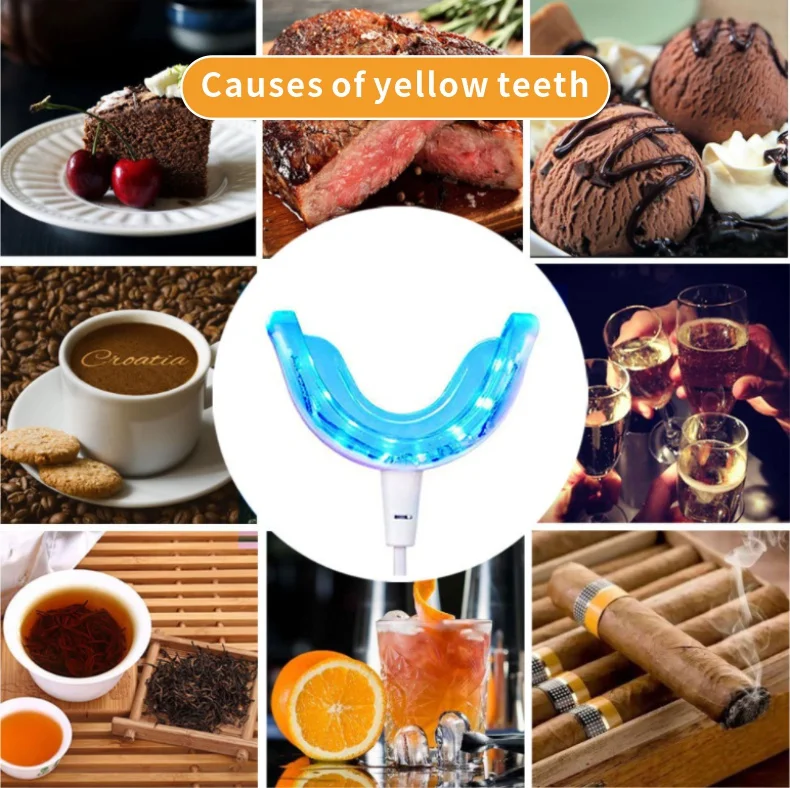 Factory Sell Private Logo LED Light Carbamide Peroxide Non Peroxide Gel Teeth Whitening Home Kits