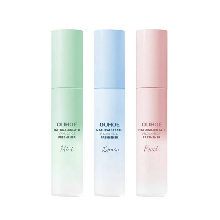 Hot Selling Portable Oral Freshener Mint Lemon Peach Favors Bad Breath Removal Oral Fresh Spray