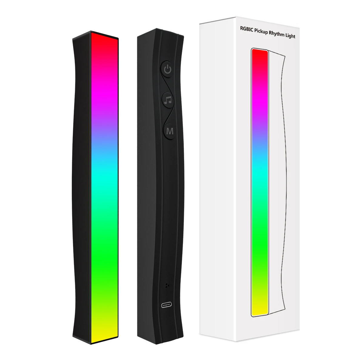 RGB аудио музыкальный ритмичный светильник 32 бит пикап с голосовой активацией USB 5 В лампа распознавания для украшения автомобиля