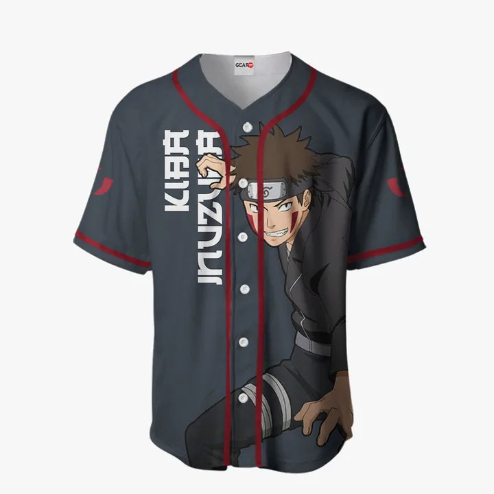 GL Genuine Narutos Ninja Cardigan Baseball Jacket Loose Casual Collarless T-shirt Digital Printing  Anime Kimono Summer Shirts