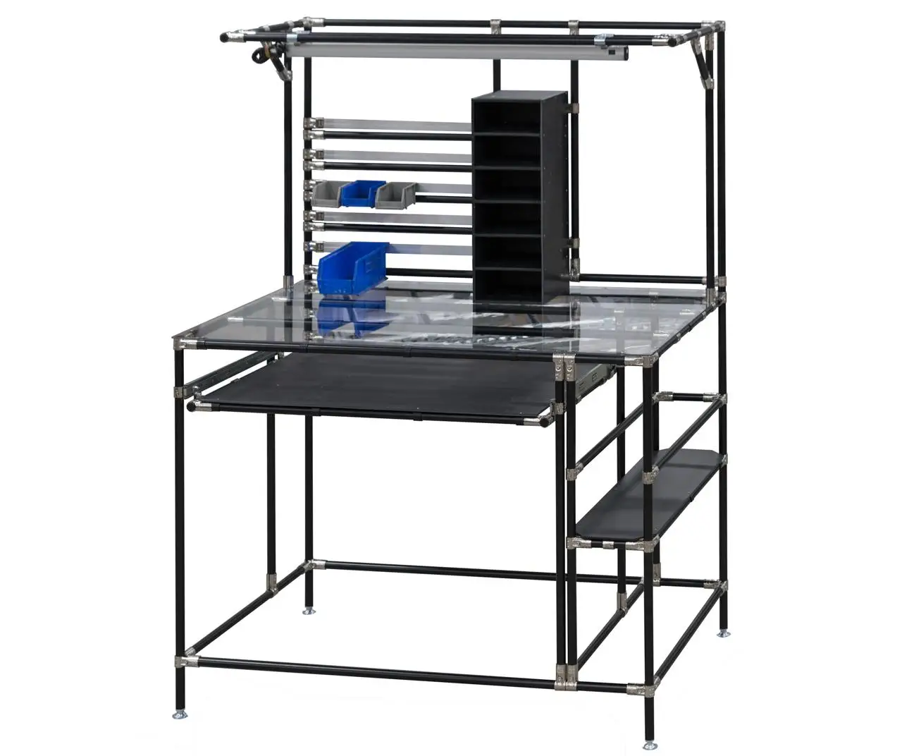 Сборный верстак DY24 с покрытием наклонной трубы или алюминиевый профиль для мастерской