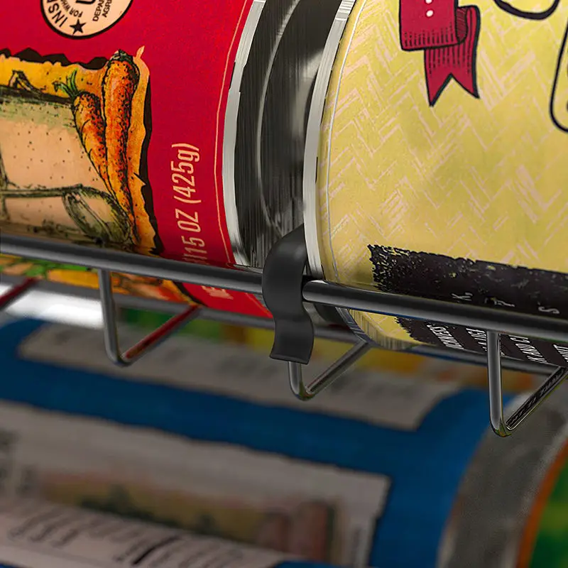 wholesales cheap 3 layer can food storage rack wrought iron rack stackable snack storage organizer rack