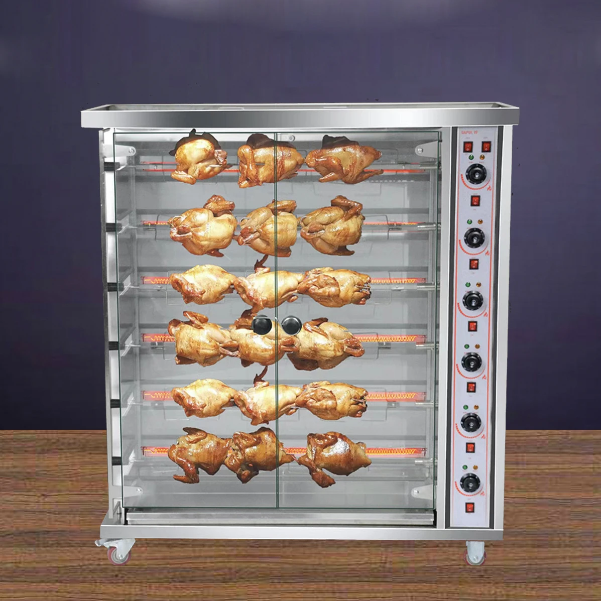 Commercial 3-tube 6-tube 9-stick roasted chicken machine for sale professional roasted chicken oven