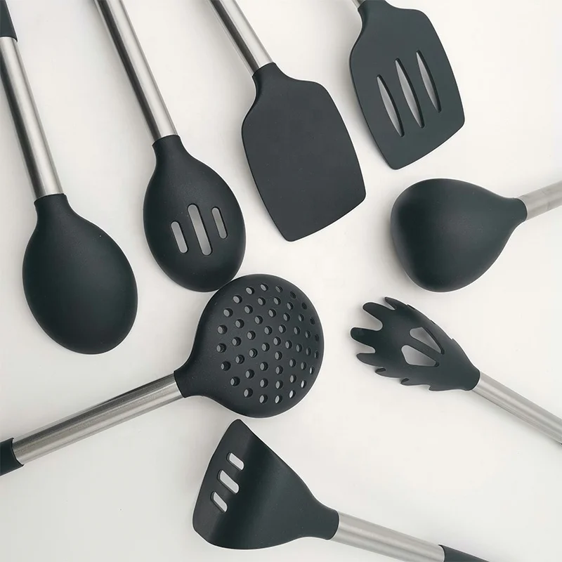 Bestseller Silicone Kitchen Accessories Cooking Tools Kitchenware Utensils With Stainless Steel Handle Kitchen Tools