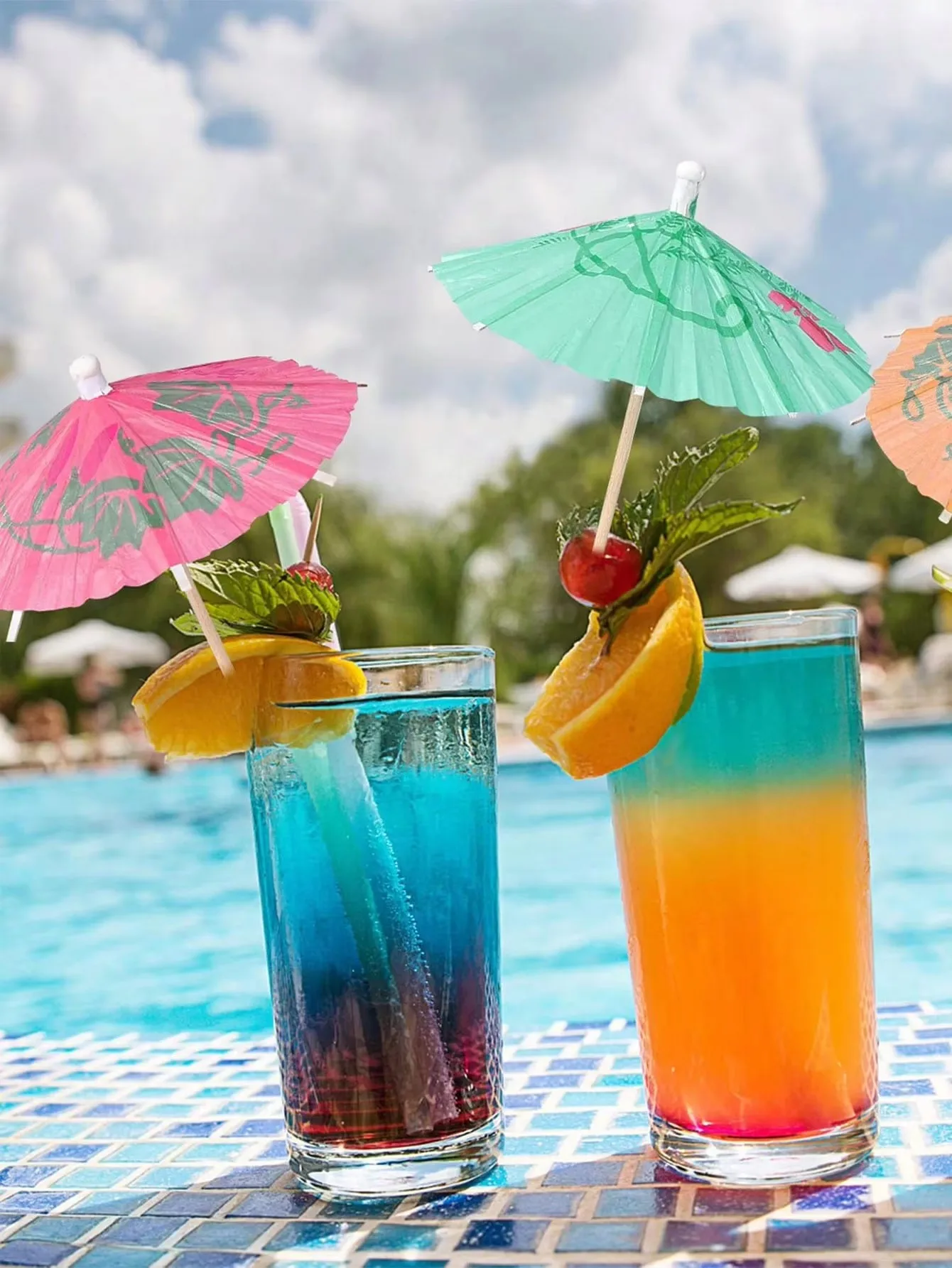 Cocktail Drink Umbrella Toothpick Beverage Umbrella Cocktail Pick, Mini Beverage Umbrella Cocktail Toothpick Hawaiian