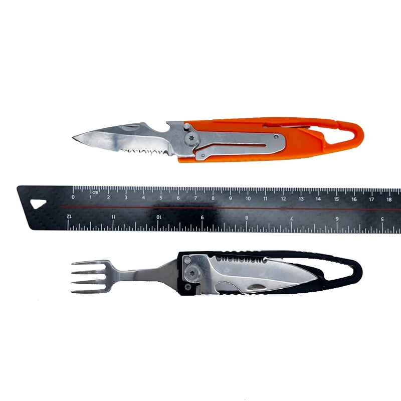 Multi-functional Stainless Steel Outdoor Camping Survival EDC Tool Fork Knife Spoon Bottle/Can Opener Eating tools