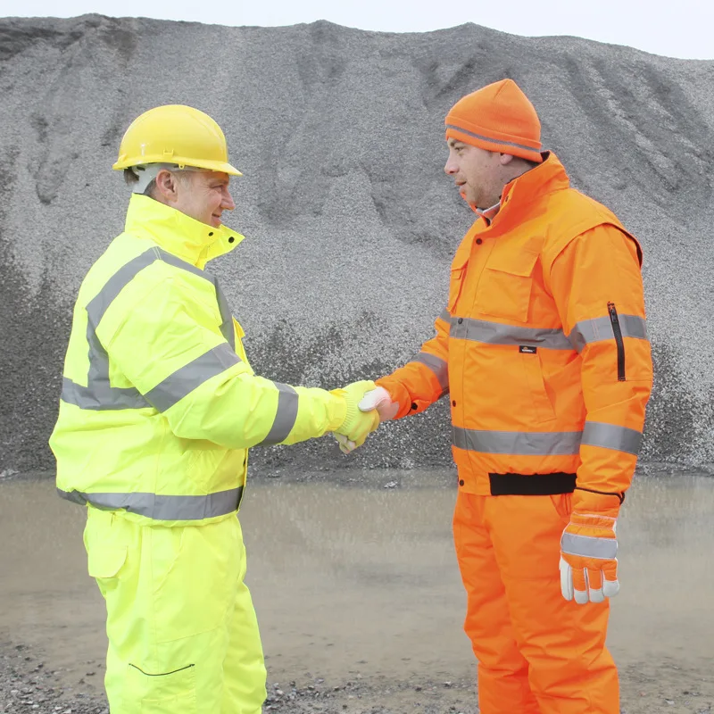 Removable construction Protective Long Sleeve Windproof and warm Workwear Shirts Custom Logo Reflective Safety Work jack