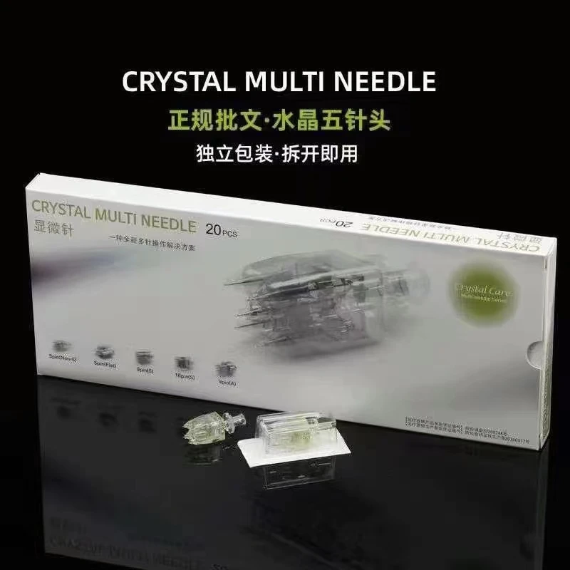 2023 High Quality Crystal Multi Needle 5 Pins Injector Needle Meso Therapy Injector Multi Needle Crystal 5 Pins
