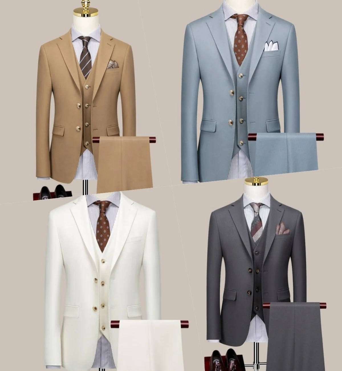 High Quality Classic Single Breasted Men Suits Wedding Blazer And Pants Set Men Formal Business Suit