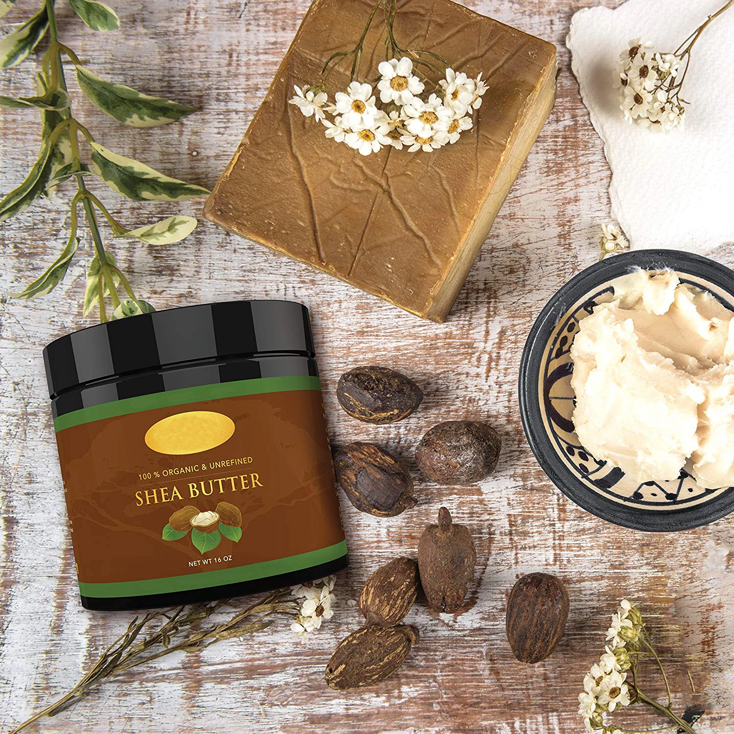 100% Pure & Raw Unrefined African Shea Butter Whipped Body Butters For Dry Skin Hair Care Stretch Facial Marks Lip Beard Balm