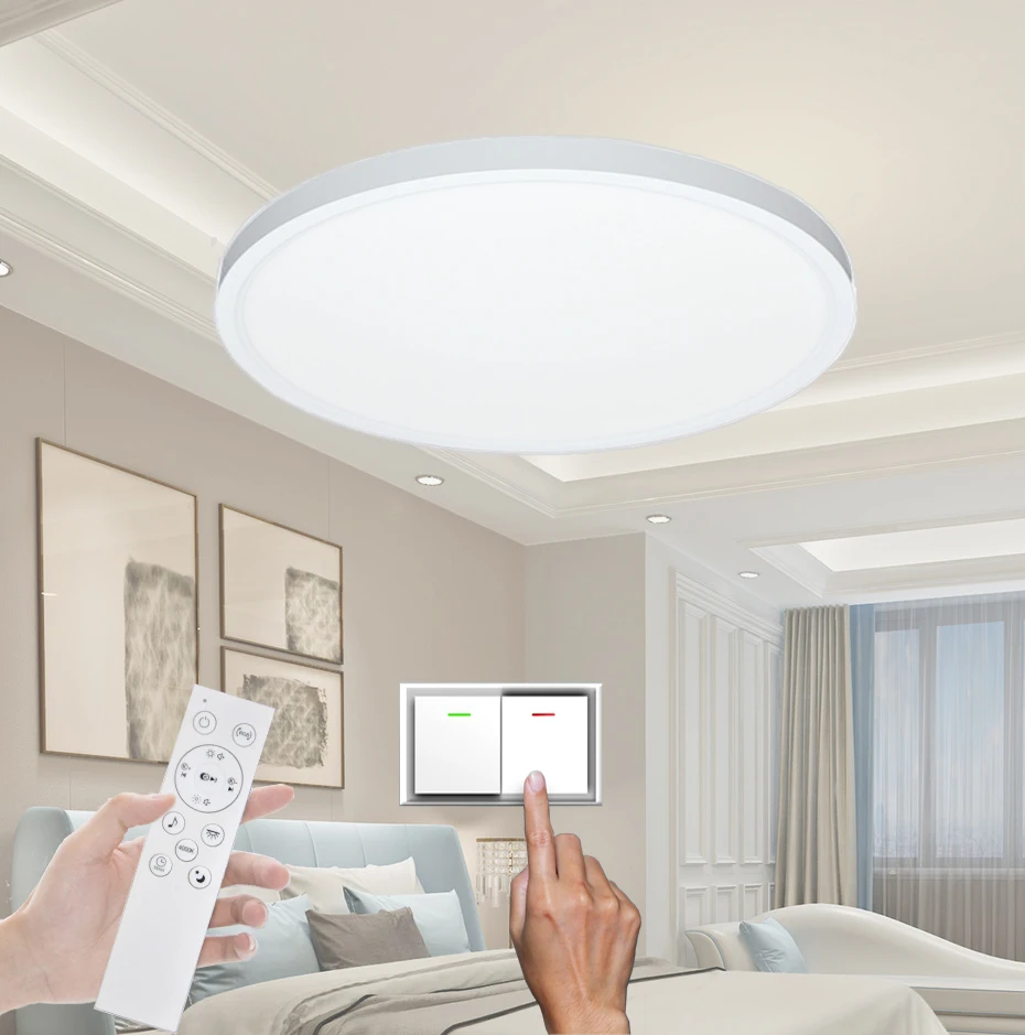 2020 New White Round Ceiling Lampara Super Bright Led Lights 18W 24w 36w Ceiling Surface Mounted Panel Light led Panel Light