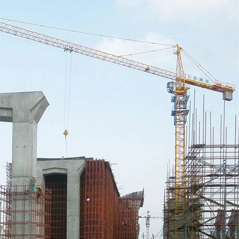 Used Tower Crane for Construction Stationary Crane with Pump Core Components for Building Sites