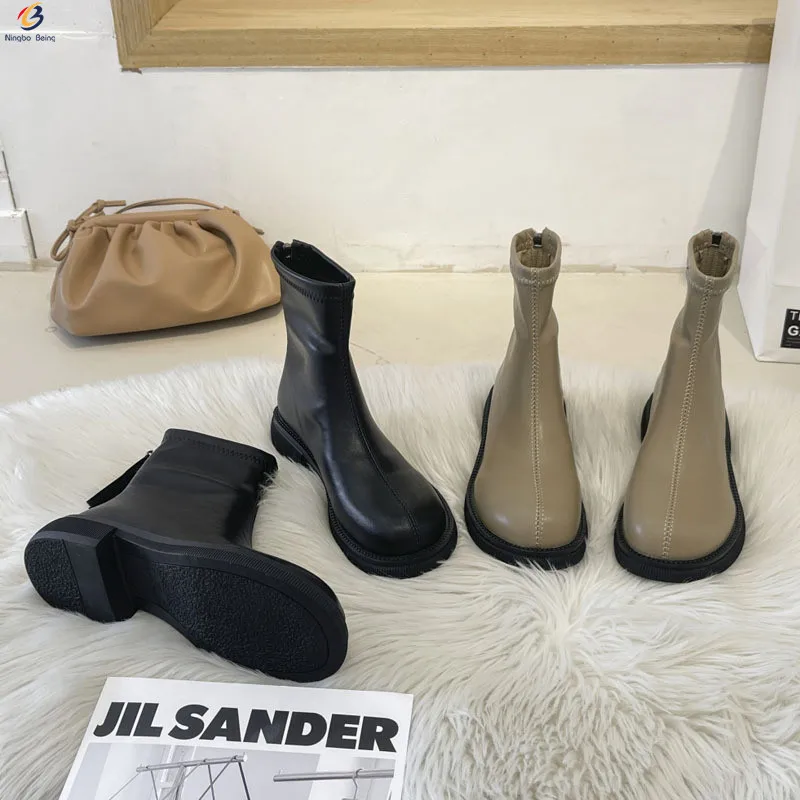 New arrival boots for ladies ankle dress boots women work boots slip on