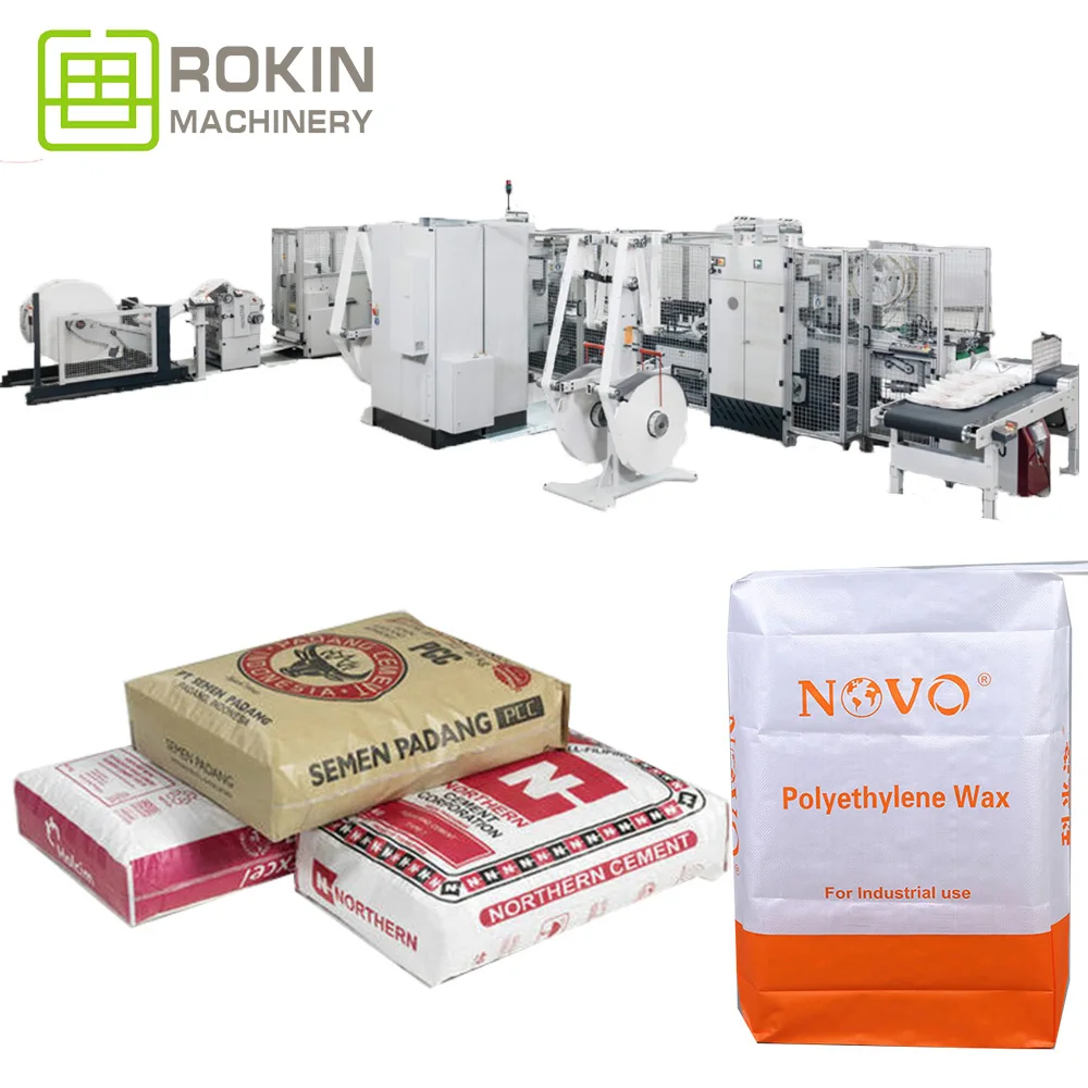 ROKIN BRAND Custom wholesale 25kg 40kg 50kg empty PP woven cement packaging bag PP Woven Valve Bag Machine