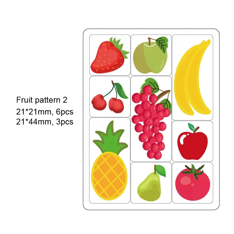 China Guangzhou factory custom or stock designs 2024 hot sell fruit epoxy resin magnet set