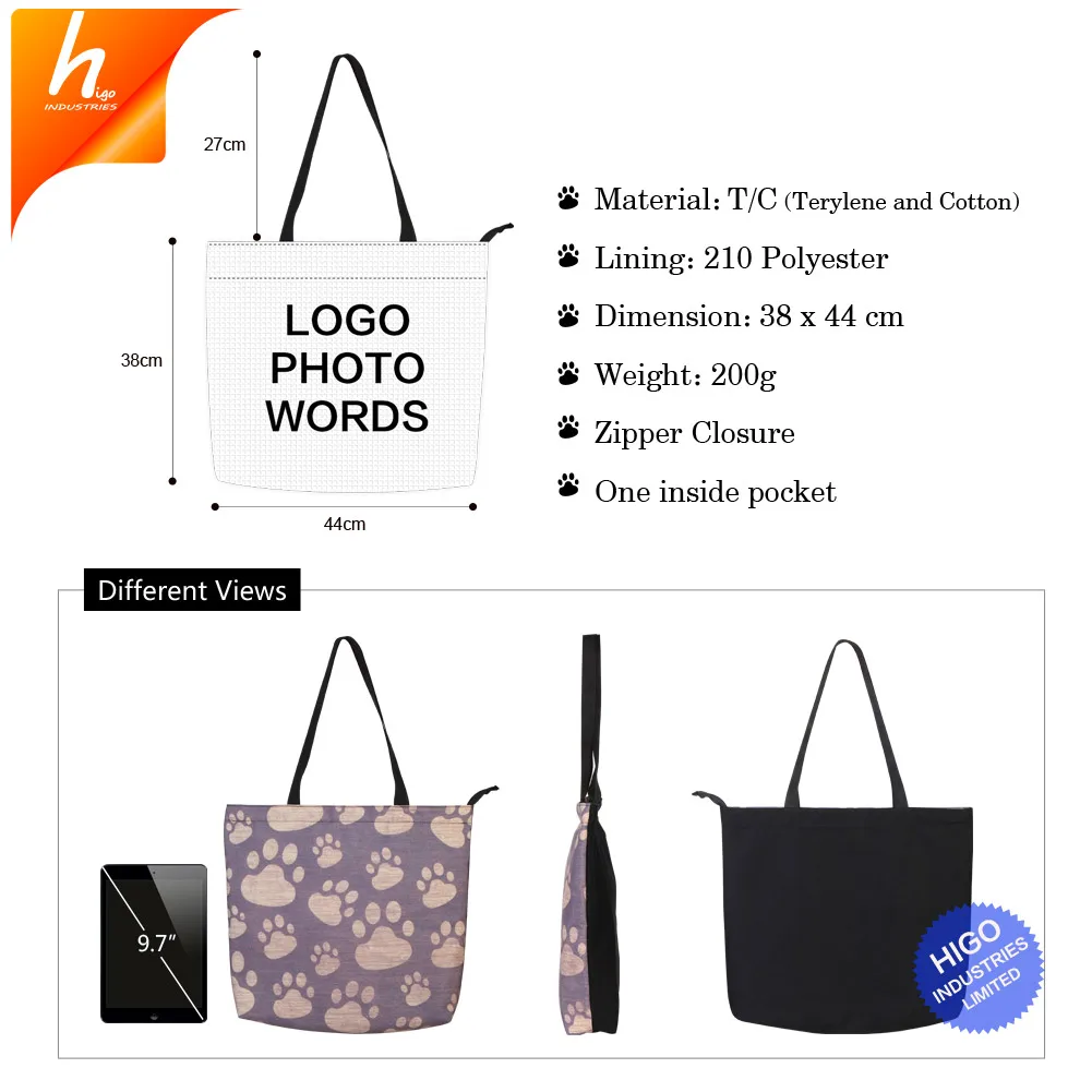 Afro Girl Design Ladies Fabric Tote Bag College Girls Shoulder Bags