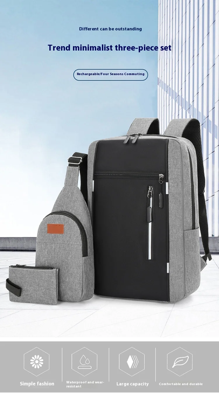 High Quality Unisex Casual Oxford Polyester Laptop Backpack Softback Custom Logo Print Travel Outdoor School Office Wholesale