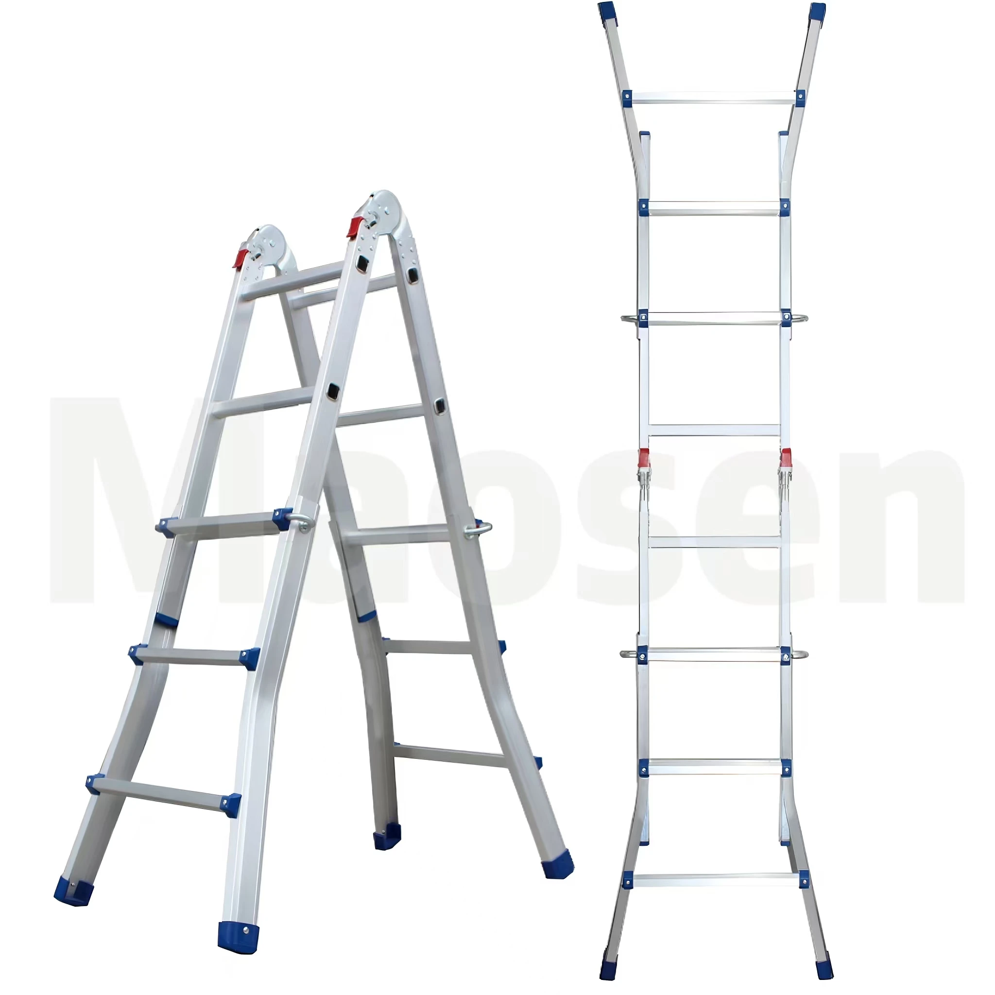 aluminum ladder folding  extension ladder 3-6.4 m  escalera portable thickness 1.5 mm light and portable ladder