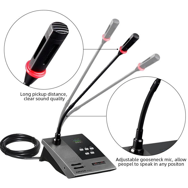 16 Видео микрофона конференц-зала-производственное оборудование видео предоставляет решения видеоконференции система с камерой с высоким разрешением голоса кабель