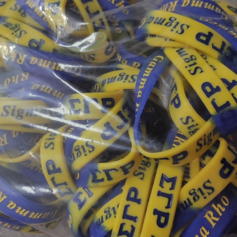 4 вида конструкций оптовая продажа Sigma Gamma Rho Zeta Phi бета-силиконовый браслет Дельта-альфа-силиконовый для греческих групп