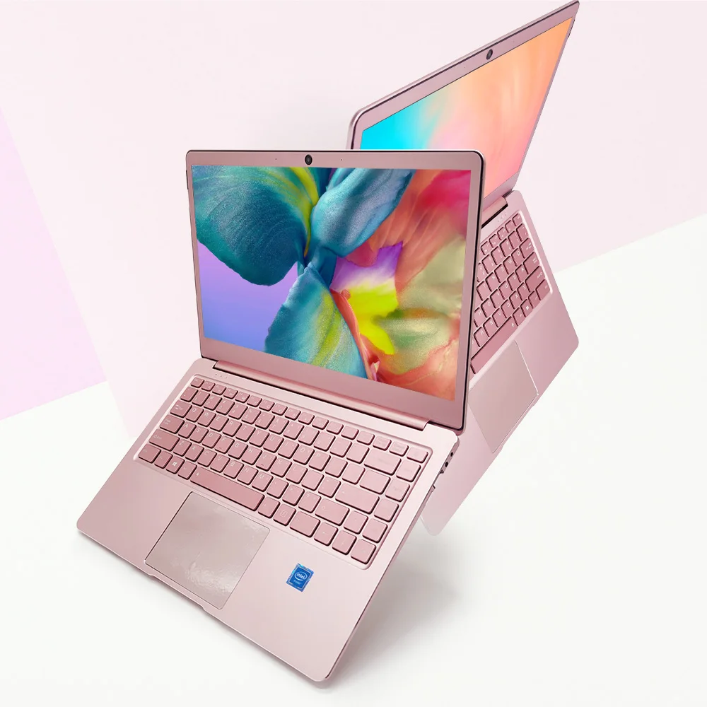 Customize 14 Inch Ultra Slim Cheap Laptop in Pink Color for Students Ultra Thin
