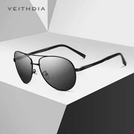 Veithdia Brand Designer Pilot Sun Glasses Male Driving Polarized Sunglasses Men