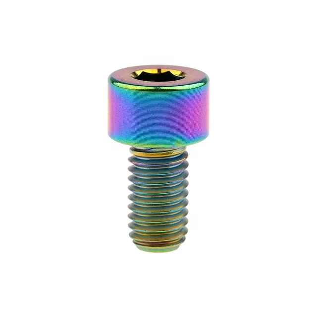 Titanium alloy motorcycle high strength multi color hexagon socket head screw