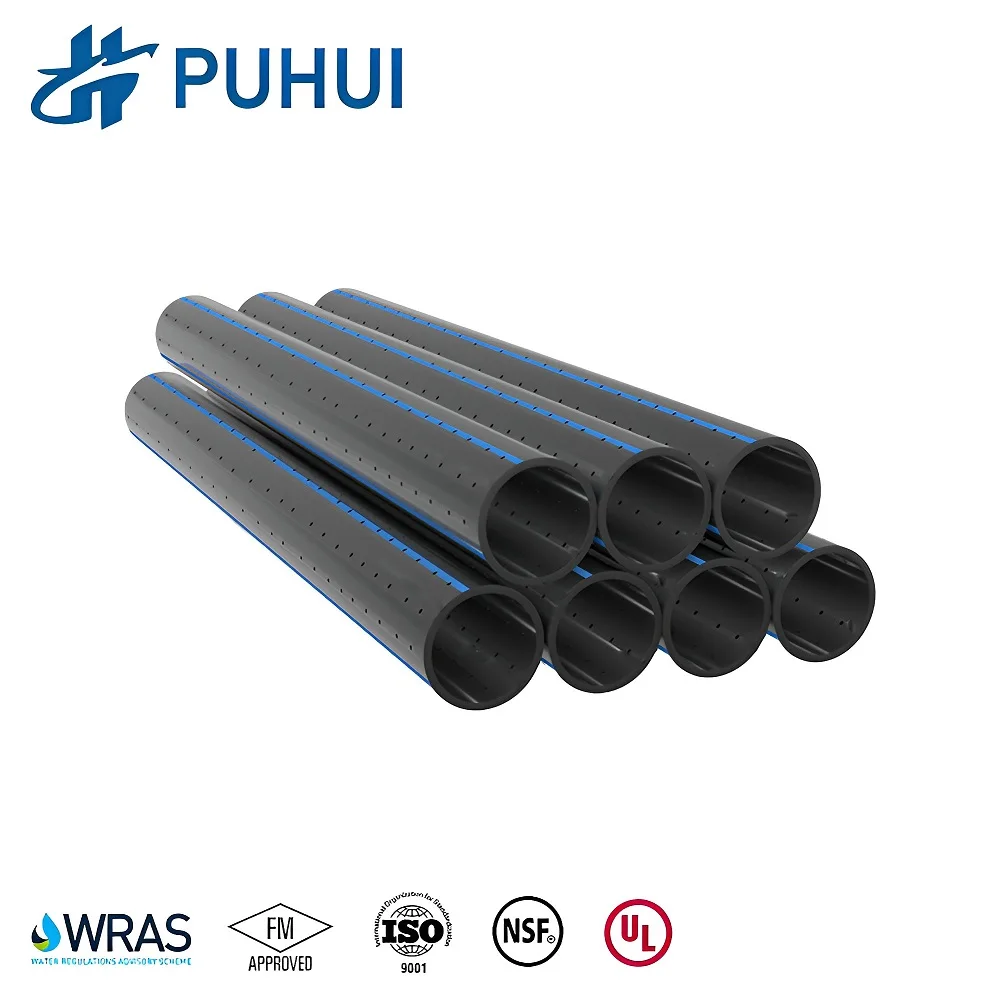 Plastic Large Diameter Pe100 Underground Hdpe Perforated Hdpe Perforated Subdrain Drainage Pipe