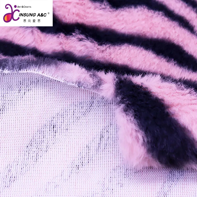 Hot Sale Soft  Make-to-order Printed Artificial Rabbit Fur Fabric for Soft Cover
