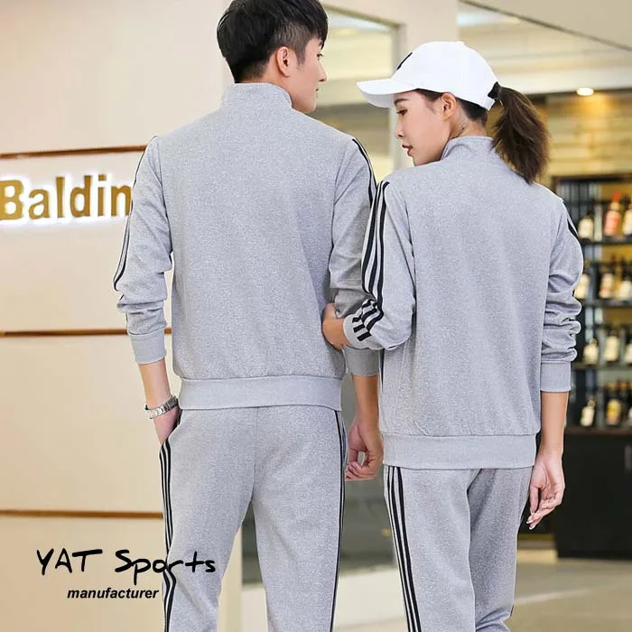 Custom couple training jogging sports wear sets Unisex active wear tracksuits