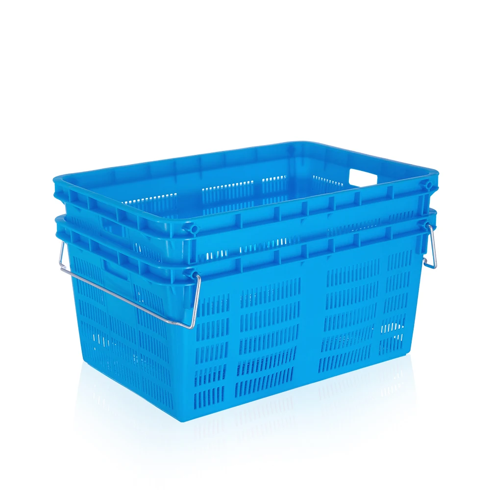 
Direct factory cheap industrial moving storage stackable vented plastic crate 
