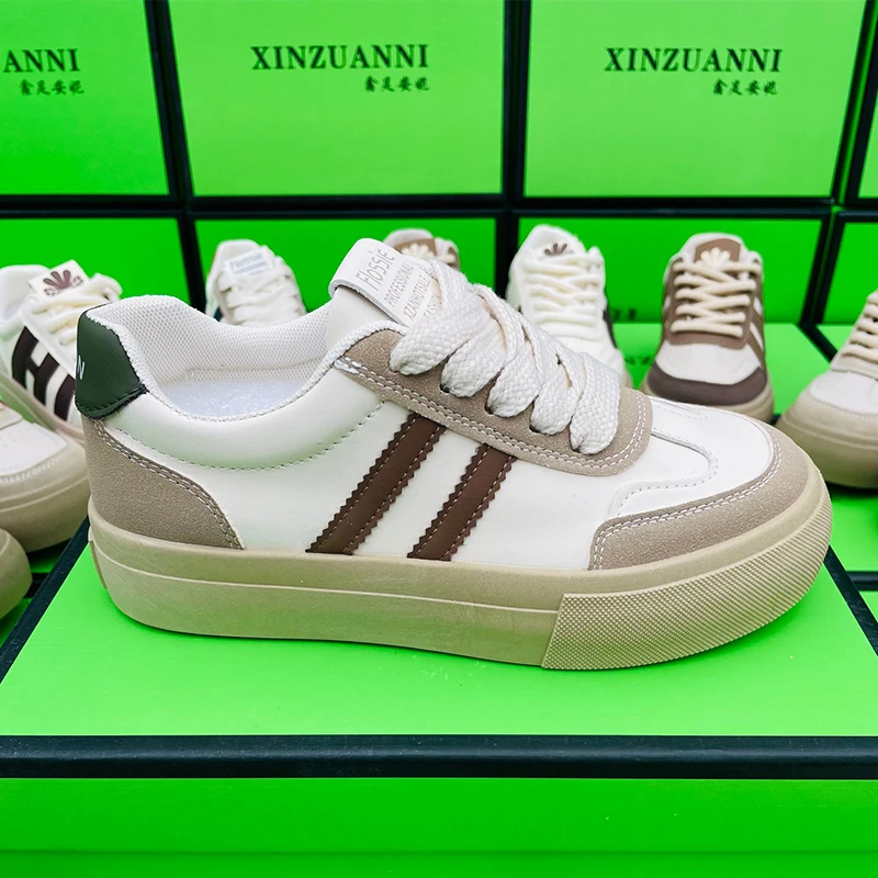 W2808 New styles pu upper woman walking style casual shoes cheap price fashion skateboard sneakers shoe for women